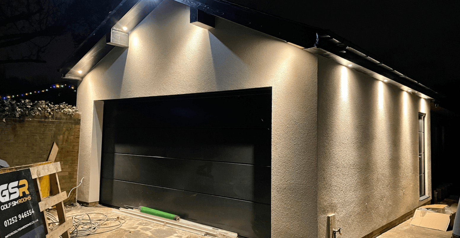 golf sim garage conversion